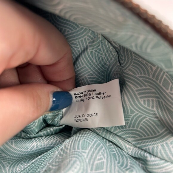 The Sak Lucia Crossbody Bag Womens Medium Tobacco Brown Floral Embossed Leather - Picture 9 of 11